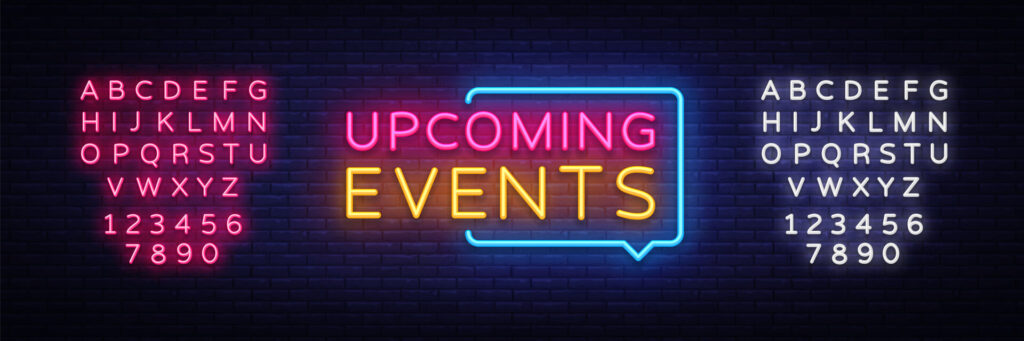 Upcoming Events neon signs